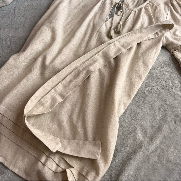 NWT Spell & The Gypsy Collective Lola Linen Tunic Dress Biscuit Ivory Large - Picture 14 of 17